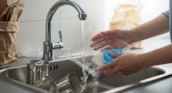 Membersihkan barangan